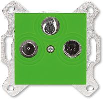 Розетка TV+R+SAT Оконечная без рамки ABB EPJ Levit 1-м. зеленый картинка